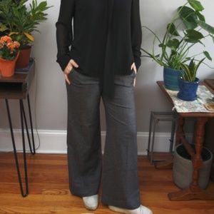 Theory wide-leg virgin wool trousers